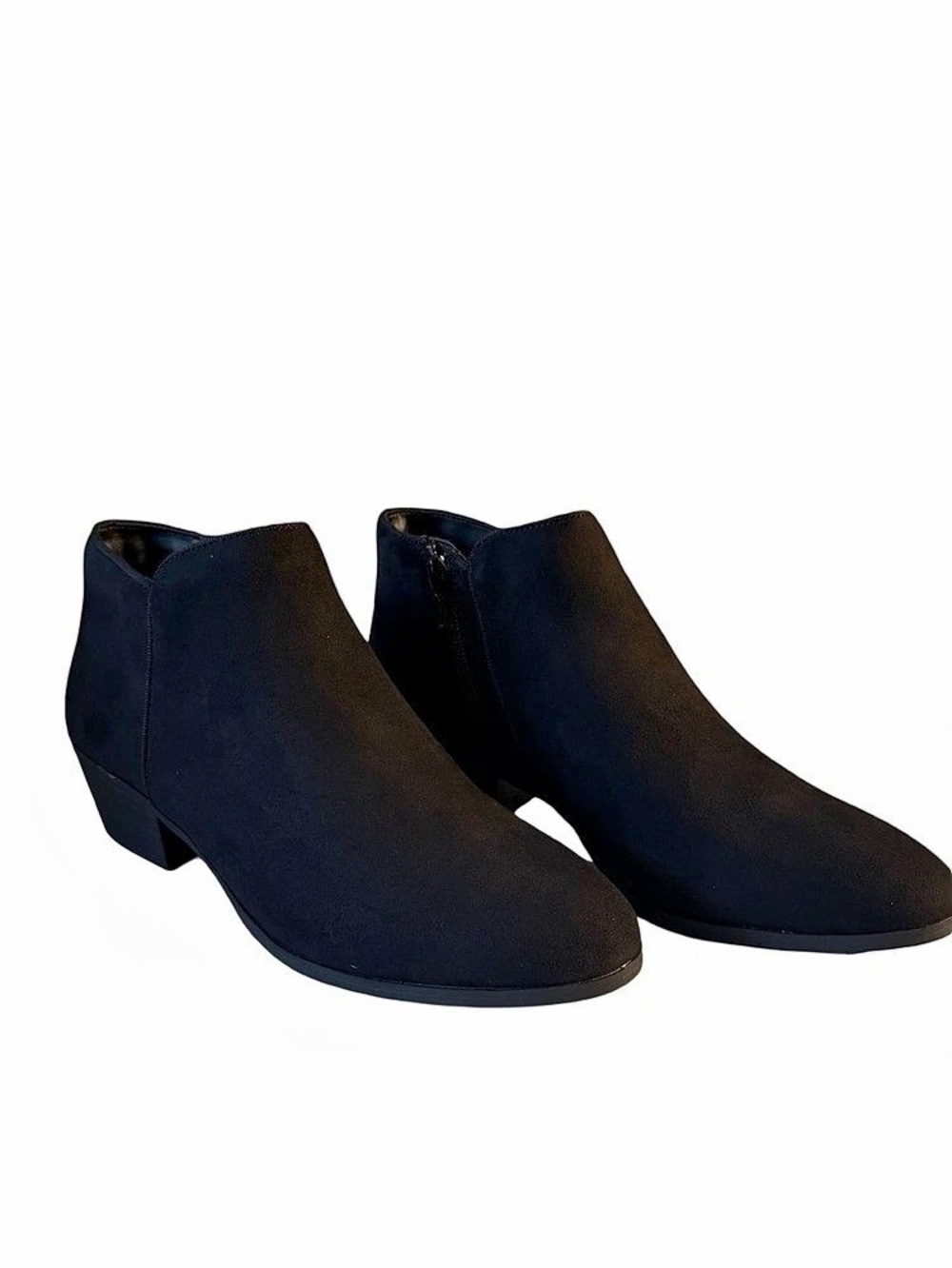 Wiley Women’s Black Ankle Booties Size 8M Low Block Heel Style Co